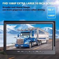 Écran IPS 10,1 pouces, DVR AHD, moniteur quadruple, 12-36V, caméra de recul AHD, caméra de vision arrière étanche, kit de vision nocturne pour camion, camping-car