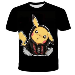 T-shirt estiva <span class=keywords><strong>Pikachu</strong></span> con stampa digitale 3D, <span class=keywords><strong>maglietta</strong></span> da uomo a maniche corte, ampia e casual, per il commercio europeo - Product Image 1