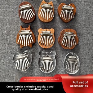 Kalimba Mini en Bambou avec Cordon Offert - Idéal pour Débutants - Ensemble Éducatif de 6 Pièces - Bestseller Transfrontalier en Forme de Goutte d'Eau - Product Image 2