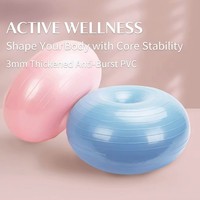 Ballon de stabilité gonflable professionnel en PVC épaissi, antidérapant, 44 cm/17 pouces, pompe incluse, pour la physiothérapie et le fitness à domicile