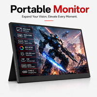 Moniteur portable sans fil ultra-fin 15,6 pouces 1080P IPS avec support intégré et lecteur multimédia pour bureau professionnel – Vente en gros