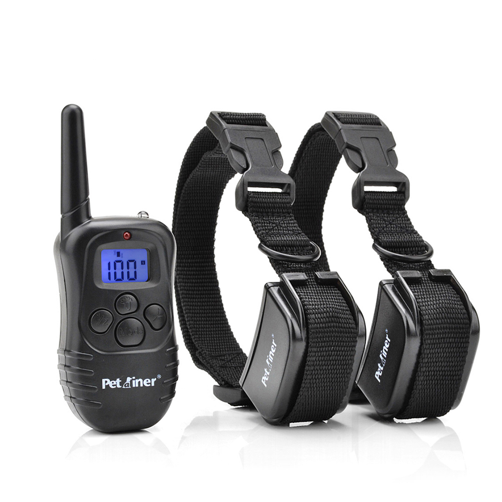 PET998DR-2 перезаряжаемый ошейник для собак с дистанционным управлением для 2 собак