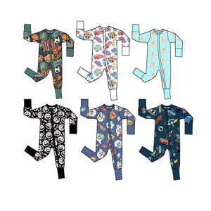 Pijamas de Bambú de Alta Calidad para Niños, Mono de Tela Suave, Primavera-Otoño, con Cierre, Cómodo, Manga Larga - Product Image 1