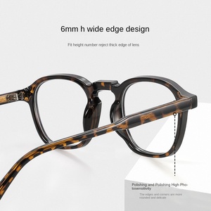 Monture <span class=keywords><strong>de</strong></span> lunettes pour <span class=keywords><strong>homme</strong></span> <span class=keywords><strong>en</strong></span> acétate photochromique, circulaire, solide, nautique, avec verres optiques anti-lumière bleue et anti-reflet - Product Image 2