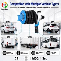 Enrouleur de Tuyau d'Évacuation Électrique Motorisé Fengshen Certifié CE 152 mm 10 m 0,75 kW avec Ventilateur – Équipement Professionnel pour Garage de Réparation Automobile