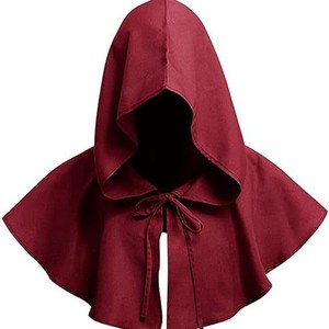 <span class=keywords><strong>Mantello</strong></span> con Cappuccio Corto in Terylene Classico per Halloween, Costume da Demone Medievale per Adulti, da Dio della Morte, da <span class=keywords><strong>Strega</strong></span> o Fantasma, per Uomini e Donne - Product Image 5
