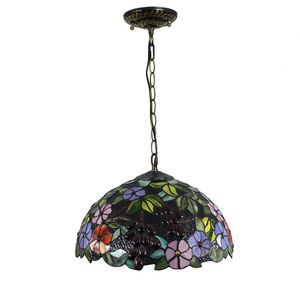 <span class=keywords><strong>Lampada</strong></span> Tiffany Retrò Creativa <span class=keywords><strong>da</strong></span> 40CM in Vetro Colorato per Soggiorno e Sala <span class=keywords><strong>da</strong></span> Pranzo, Stile Americano Antico per Bar, Caffè, Sala, <span class=keywords><strong>Balcone</strong></span>, <span class=keywords><strong>Lampada</strong></span> a Grappolo - Product Image 5