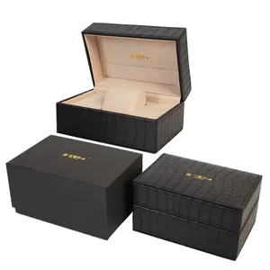 Scatola di lusso in pelle singola in pelle di alta qualità con Logo personalizzato portaoggetti Flip scatola regalo da donna per orologi da uomo