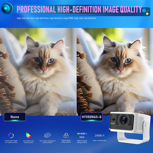 Portable HY350Max Smart GTV <b>Projector</b> 1080P 500 ANSI Auto Focus WiFi 6 BT5.4 Dual-Band Home Cinema - Product Image 4