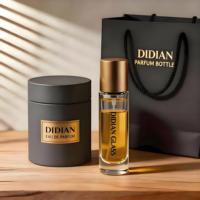 Flacon de parfum miniature transparent cylindrique pour voyage, 10 ml, 15 ml, 25 ml, 30 ml, flacon de parfum vide en verre avec boîte d'emballage