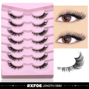 Pestañas postizas estilo asiático, estilo zorro, con cola extendida, estilo diablito, de una sola pieza. - Product Image 3