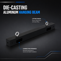 Aksesoris Rangka Aluminium Hitam Kustom, Balok Gantung, Garansi 3 Tahun, Kecerahan 1200cd untuk Layar LED Indoor/Outdoor P3.91