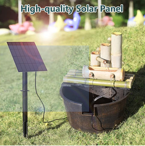 Pompe de fontaine solaire BSV 2.5W, pompe à eau solaire extérieure bricolage avec plusieurs buses pompe à énergie solaire pour bain d'oiseau, jardin - Product Image 3