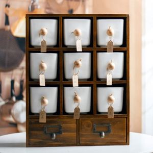 Juego de Recipientes Apilables Clásicos para Cocina, Recipientes de Cerámica con Soporte de Bambú - Product Image 2