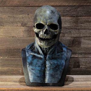 Masque de crâne d'Halloween, masque de squelette d'horreur <span class=keywords><strong>Resident</strong></span> <span class=keywords><strong>Evil</strong></span>, masque de squelette de démon zombie Indie Station - Product Image 1