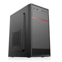 Boîtier PC Gaming Micro ATX Meway Noir/Blanc avec Fenêtre Latérale, Support GPU 340mm, Tour Moyenne, 2 Ventilateurs Préinstallés pour Usage Professionnel/Bureau
