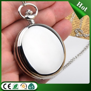 Montre de poche unisexe à quartz en argent, style ancien, couleur antique, avec chaîne dorée, pour homme, modèle Singapour Movement Relic - Product Image 5