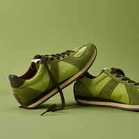 Sneakers rétro en daim respirant avec empeigne en toile, baskets de jogging vintage, chaussures de sport décontractées polyvalentes pour hommes et femmes