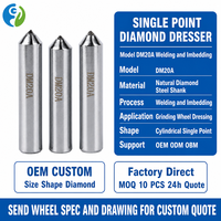 Stylo de dressage de meule diamantée à pointe unique triangulaire 12x50L, outil haute dureté pour le dressage et le façonnage de meules, fourniture sur mesure