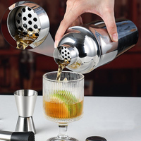 Shakers à cocktails en métal, accessoires de bar, shaker à martini en acier inoxydable pour barman