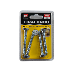 Viti autofilettanti esagonali Tirafondo 8x60mm 4 pezzi per fissaggio su legno e metallo - Product Image 1