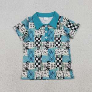 Combinaison polo décontractée en coton et élasthanne pour bébé fille nouveau-né, style western, pour tout-petit, en laine peignée 200-220 g/m² - Product Image 5