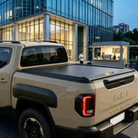 Couverture de benne de pick-up ISUZU Dodge Ram 1500 D-Max Ford F150 Ranger T6 en aluminium rétractable avec verrouillage