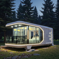 Offre Spéciale : Cabine Capsule Intelligente Moderne, Maisonnette Modulaire Préfabriquée, Pod Hôtelier de Glamping Extérieur avec Verre Panoramique