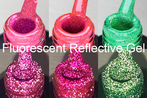 Nouvel arrivage de disco néon effet diamant cassé gel fluorescent réfléchissant étincelant 15 couleurs OEM ODM manucure pour ongles - Product Image 6