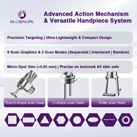 Machine à laser CO2 fractionné professionnelle verticale 10600 nm 60 W pour l'élimination des cicatrices et le rajeunissement, avec 3 sondes pour usage en clinique esthétique