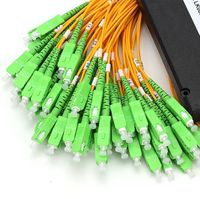 Répartiteur PLC en cassette FTTH 1x64 avec connecteur SC/APC, boîtier ABS, coupleur fibre optique monomode prenant en charge POE TCP GSM/GPRS