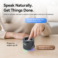 Haut-parleur de conversation IA étanche pour salle de bain et extérieur, audio BLE 5W, fixation magnétique, commande vocale