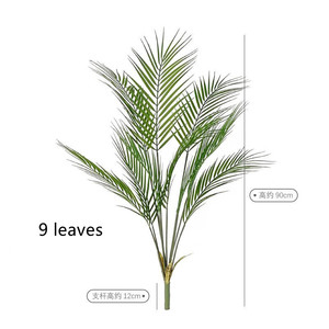 KEWEI 136 Palmier Areca artificiel <span class=keywords><strong>Chrysalidocarpus</strong></span> Lutescens Real Touch Feuille de palmier Areca en caoutchouc souple - Product Image 3