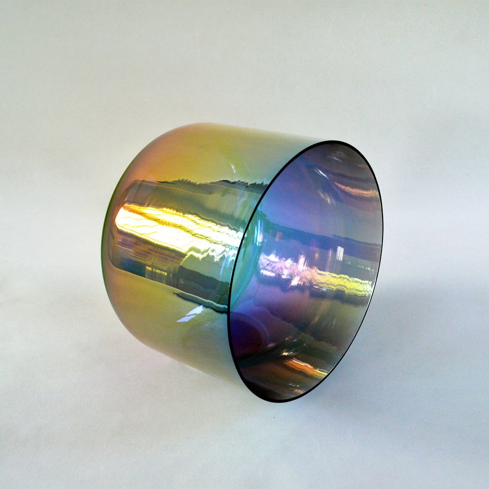 HF Titanium Plated Gorgeous Crystal Singing Bowl Octave 3rd 4th Quartz ...