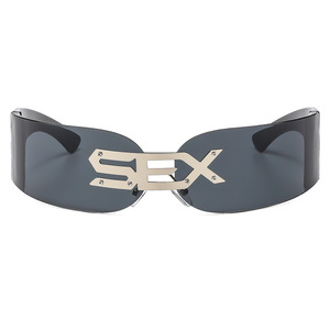 แว่นกันแดด Psn Rimless Shield Uv400 สไตล์พังก์ สำหรับผู้ใหญ่ ป้องกันแสงแดด - Product Image 4