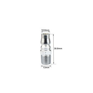 ข้อต่อแบบเชื่อมต่อเร็วชนิดตัวผู้ ทำจากสแตนเลส พร้อมเกลียวสำหรับเกจวัดแรงดันลมยาง - Product Image 5