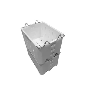 Kirschobst-Pickbox Kirschhalsausschnitt Kernflut Kunststoff-Erntekontainer Stapeln von Obst-Gemüse-Pickbehältern