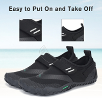 Chaussures de course à pied pour hommes, noires, à bout large, avec fermeture magique, pour le yoga, la gym, le fitness et la course sur sentier