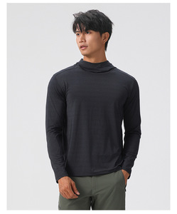 Vente en gros de sweat à capuche respirant et décontracté à séchage rapide pour hommes de grande taille haut de sport - Product Image 4