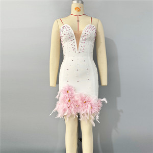 <span class=keywords><strong>Robe</strong></span> <span class=keywords><strong>de</strong></span> <span class=keywords><strong>soirée</strong></span> <span class=keywords><strong>courte</strong></span> Bettergirl 2026, nouvelle collection, faite à la main, avec paillettes roses et plumes, dos nu, <span class=keywords><strong>moulante</strong></span>, sexy, <span class=keywords><strong>blanche</strong></span>, pour <span class=keywords><strong>soirée</strong></span> - Product Image 6