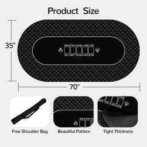 Base in gomma antiscivolo e sacca per riporre, tappetino <span class=keywords><strong>da</strong></span> poker Texas Hold'em, tappetino Mahjong - Product Image 5
