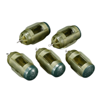 Nouveau Distributeur d'Appâts Creux Rocket Bait Feeder avec Poids Intégré, Émerillon Anti-Torsion et Couvercle Anti-Déchirure, 20 à 60g pour la Pêche à la Carpe
