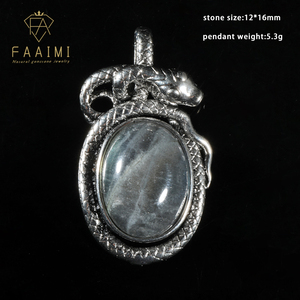 Piedra Natural cuarzo rosa amatista labradorita Ojo <span class=keywords><strong>de</strong></span> Tigre Retro estilo <span class=keywords><strong>serpiente</strong></span> cobre colgante para Mujeres Hombres joyería <span class=keywords><strong>de</strong></span> piedras preciosas <span class=keywords><strong>de</strong></span> moda - Product Image 5