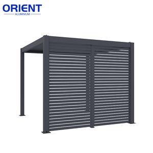 Pergola de jardin imperméable personnalisée Pergolas de <span class=keywords><strong>toit</strong></span> à persiennes Pare-soleil Véranda bioclimatique motorisée Installation facile Pare-soleil de bricolage - Product Image 2