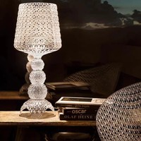 Lampe de table moderne à 90 LED en verre à vin au design simple pour la décoration de la chambre à coucher 80 Modern Tech 3.5 Creative Art avec évidement