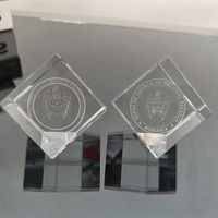 Bloc de verre K9 vierge en forme de cube de cristal gravé au laser UV Xtool, 5x5x5 cm, vente en gros