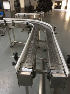 Roestvrijstalen Transportband Met Roestvrijstalen Nivellerende Voeten Om Glazen Flessen Te Vervoeren - Product Image 5