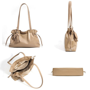 Nuevo Bolso Tote <span class=keywords><strong>de</strong></span> Lujo para Mujer, <span class=keywords><strong>de</strong></span> Cuero Genuino, con Capa Superior Suave <span class=keywords><strong>de</strong></span> Piel <span class=keywords><strong>de</strong></span> Vaca, Bolso <span class=keywords><strong>de</strong></span> Hombro <span class=keywords><strong>de</strong></span> Gran Capacidad, Bolso <span class=keywords><strong>de</strong></span> Mano Femenino con Borla, Estilo Hobo - Product Image 2