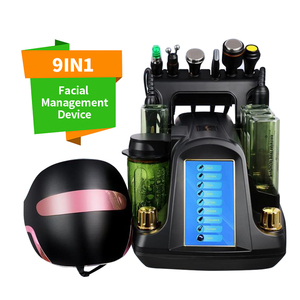 Nouvelle machine de microdermabrasion faciale noire et dorée avec masque pour le nettoyage, anti-rides, dermabrasion, appareil de gestion de la peau - Product Image 1