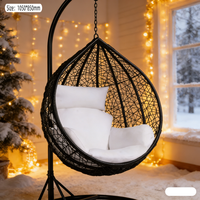 Fauteuil suspendu en forme d'œuf pour patio, balançoire en forme de cocon, panier suspendu personnalisé, fauteuil suspendu en forme d'œuf pour bébé et adulte, ensemble de balançoire en macramé pour patio, pour la cour